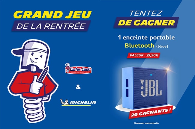Gagnez 20 enceintes portables JBL Carter-Cash Michelin